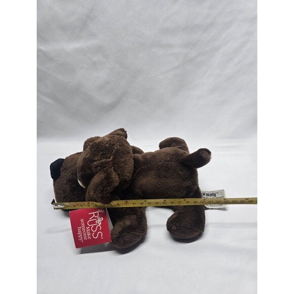 Russ Stuffed Plush Dark Chocolate Brown Puppy Dog Big Sad Eyes Wakely - Picture 6 of 14